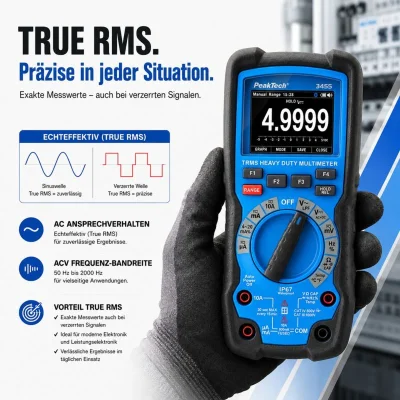 Heavy Duty Graphical Multimeter มัลติมิเตอร์ดิจิทัลแบบกราฟิกสำหรับงานหนัก รุ่น PeakTech® P 3455