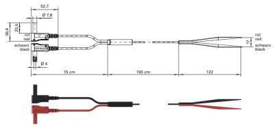 SET 9732 | 4 mm Kelvin Test and measurement set „Tweezer“