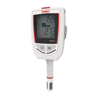 Data logger เครื่องบันทึกค่าอุณหภูมิ ความชื้นสัมพัทธ์และแสงชนิดหัววัดภายนอก รุ่น KH-220-O
