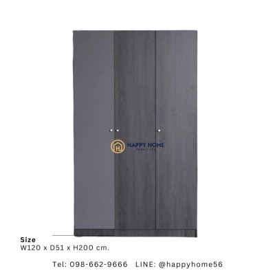 ตู้เสื้อผ้า รุ่น SHINY 120cm