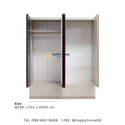 ตู้เสื้อผ้า รุ่น SIMPLE 160ซม