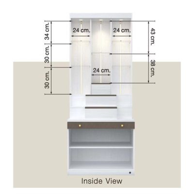 ตู้พระ/หิ้งพระโมเดิร์น GO-06A - 80cm