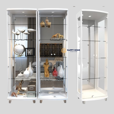 ตู้โชว์กระจกไฟดาวน์ไลท์ LED CB-009 - 60cm