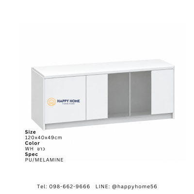 ตู้เก็บรองเท้า 3 บานเปิดมีกระจกเงา WS-02-120ซม.