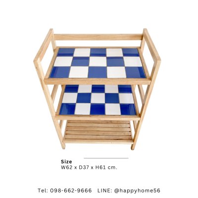 ชั้นวางเตาไม้จริง อเนกประสงค์