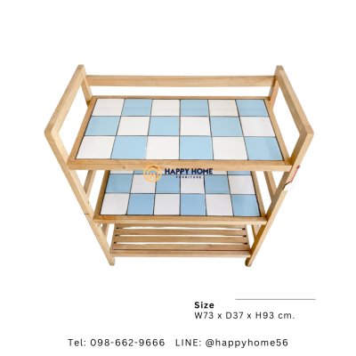 ชั้นวางเตาไม้จริง อเนกประสงค์