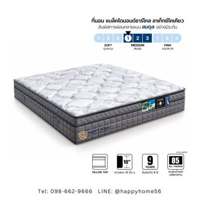 ที่นอนยางพารา JAYDEN MAX ชาร์โคล หนา9 นิ้ว