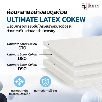 ที่นอนยางพารา JAYDEN MAX ชาร์โคล หนา9 นิ้ว