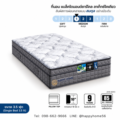 ที่นอนยางพารา JAYDEN MAX ชาร์โคล หนา9 นิ้ว