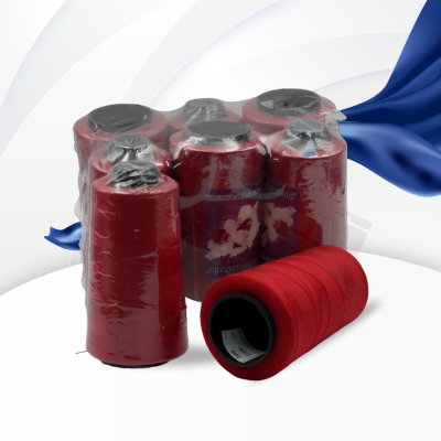 ด้ายเย็บตรากล้วยไม้ ด้ายเย็บผ้า เบอร์ 40/2 ด้ายเย็บสี #001 ด้ายเย็บผ้าเนื้อโพลี (SPUN POLYESTER 100%)