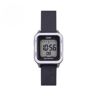 US MASTERS DIGI SILICONE BLACK / SILVER