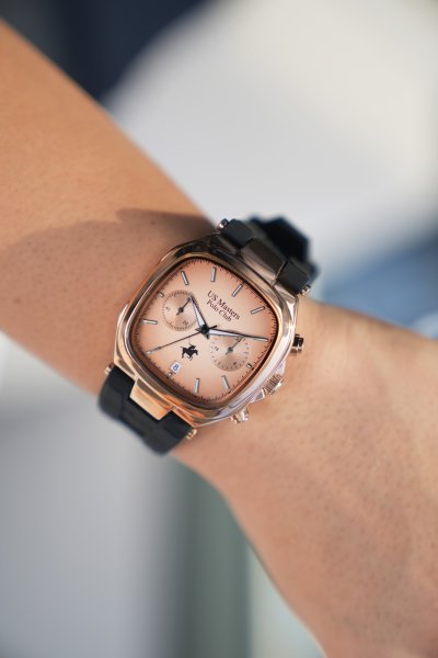 US MASTERS NEW SQUARE CHRONOGRAPH BLACK / ROSEGOLD