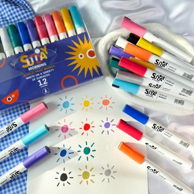 Sunday morning ปากกาอะคริลิค ACRYLIC PAINT MARKER Medium Size (เลือกสีได้) Sunday morning ปากกาอะคริลิค ACRYLIC PAINT MARKER Medium Size (เลือกสีได้)