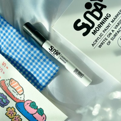 Sunday morning ปากกาอะคริลิค ACRYLIC PAINT MARKER Medium Size (เลือกสีได้) Sunday morning ปากกาอะคริลิค ACRYLIC PAINT MARKER Medium Size (เลือกสีได้)