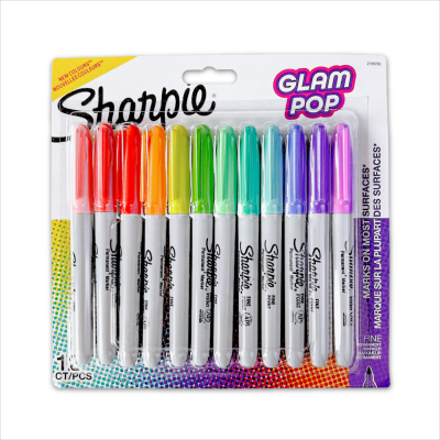 Sharpie ปากกาชาร์ปี้ สี Glam pop (แพ็ค 5,12 ด้าม) ปากกามาร์คเกอร์ Sharpie Fine Glam