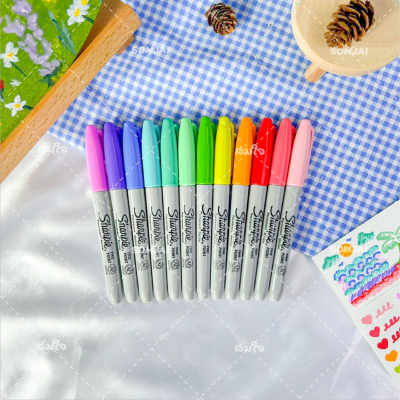 Sharpie ปากกาชาร์ปี้ สี Glam pop (แพ็ค 5,12 ด้าม) ปากกามาร์คเกอร์ Sharpie Fine Glam