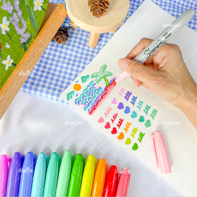 Sharpie ปากกาชาร์ปี้ สี Glam pop (แพ็ค 5,12 ด้าม) ปากกามาร์คเกอร์ Sharpie Fine Glam Sharpie ปากกาชาร์ปี้ สี Glam pop (แพ็ค 5,12 ด้าม) ปากกามาร์คเกอร์ Sharpie Fine Glam