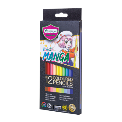 Master Art สีไม้ ดินสอสี 12 สี รุ่นลิขสิทธิ์ลาย มังงะ SERIES Special Collection MANGA