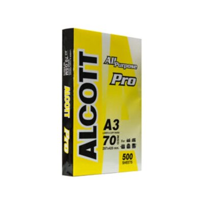 ALCOTT กระดาษถ่ายเอกสาร A3 70 แกรม (1 รีม / 500 แผ่น) - ห่อสีเหลือง ALCOTT กระดาษถ่ายเอกสาร A3 70 แกรม (1 รีม / 500 แผ่น) - ห่อสีเหลือง