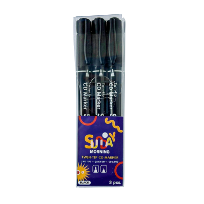 Sunday morning ปากกามาร์คเกอร์ Permanet Marker 3 สี (แพ็ค3แท่ง) Sunday morning ปากกามาร์คเกอร์ Permanet Marker 3 สี (แพ็ค3แท่ง)