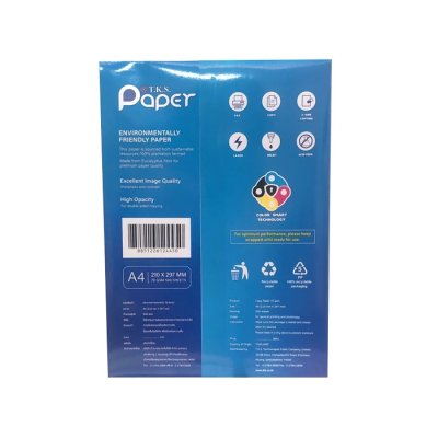 T.K.S. Paper กระดาษถ่ายเอกสาร ขนาด A4 ความหนา 70g จำนวน 500 แผ่น T.K.S. Paper กระดาษถ่ายเอกสาร ขนาด A4 ความหนา 70g จำนวน 500 แผ่น