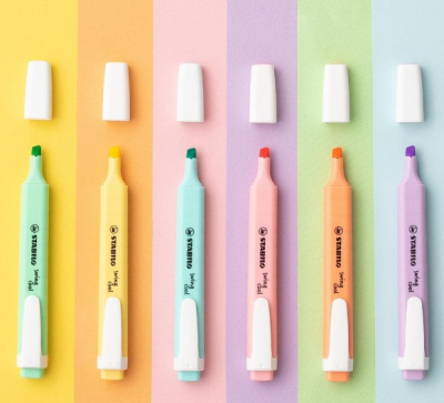 ปากกาเน้นข้อความ STABILO Swing cool pastel 275/129 สีชมพู