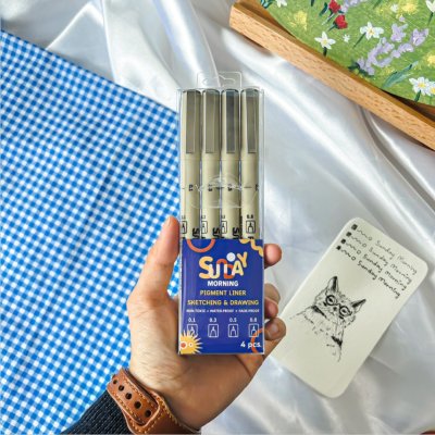 Sunday morning ปากกาตัดเส้นหลายหัว Pigment Liner-metal clip (1 แท่ง) Sunday morning ปากกาตัดเส้นหลายหัว Pigment Liner-metal clip (1 แท่ง)