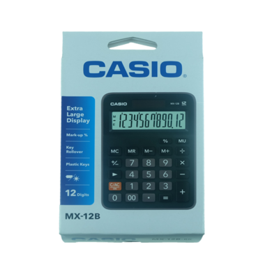 เครื่องคิดเลข CASIO MX-12B ดำ