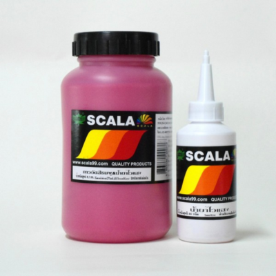 กาวอัดสีชมพู SCALA 0.5 กก. พร้อมน้ำยาไวแสง