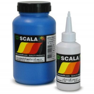 กาวอัดสีฟ้า SCALA 0.5 กก. พร้อมน้ำยาไวแสง