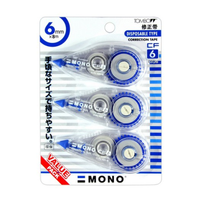 เทปลบคำผิด MONO TOMBOW CT-CF6 6 MM. (1X3)