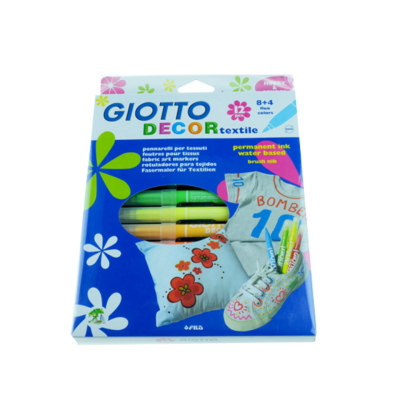 ปากกาเมจิกเขียนผ้า GIOTTO 12 สี 494900