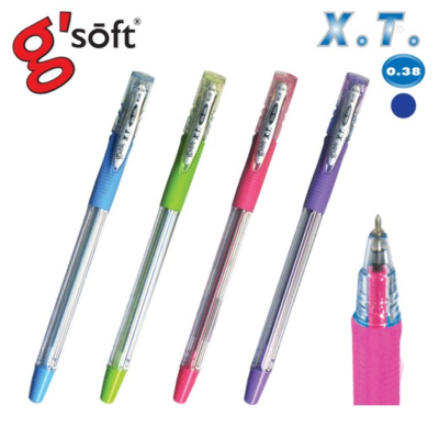 ปากกาลูกลื่น G-SOFT X.T. 0.38 มม. สีน้ำเงิน