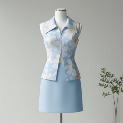 LALAPIS Sky daisy มินิเดรส สีเหลืองพาสเทล