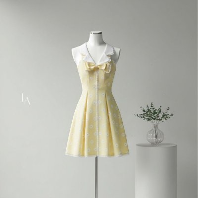 [LALAPIS ] มินิเดรส สวีทโลลิตา วินเทจ LA354