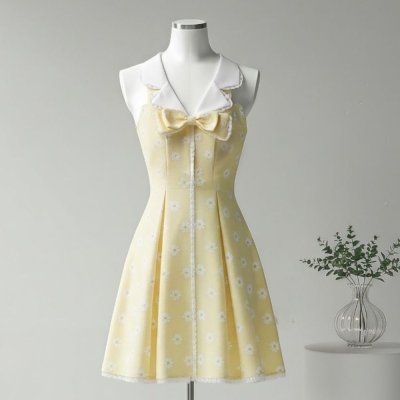 [LALAPIS ] มินิเดรส สวีทโลลิตา วินเทจ LA354