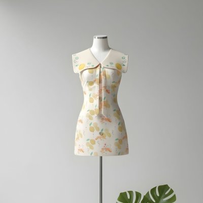 [LALAPIS ] มินิเดรส สเคอร์เรล เลมอนเนดมินิมอล LA330