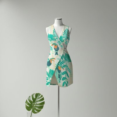 [LALAPIS ] มินิเดรส นกเงือก ชิลลี้ง