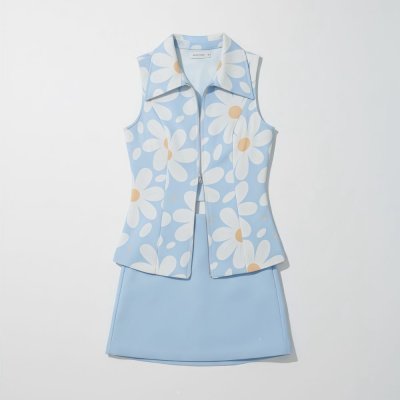 LALAPIS Sky daisy มินิเดรส สีเหลืองพาสเทล