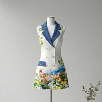 [LALAPIS] มินิเดรส เลม่อนโรม ลักชัวรี (LA311)