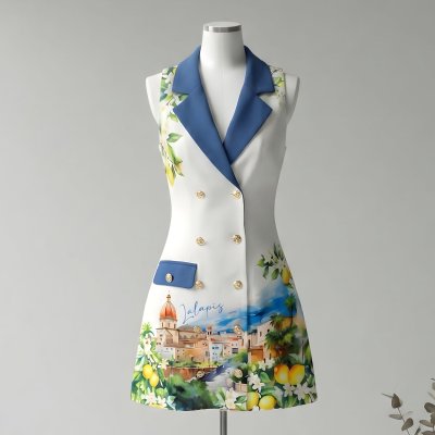 [LALAPIS] มินิเดรส เลม่อนโรม ลักชัวรี (LA311)