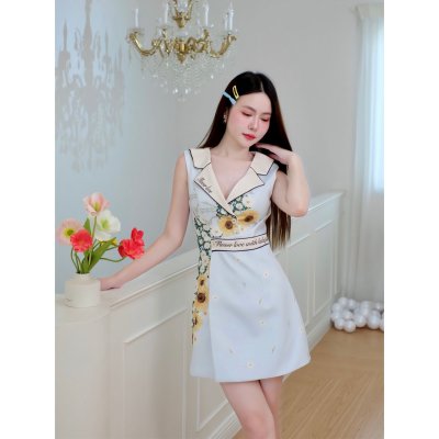 [LALAPIS ] มินิเดรส เลิฟ วิธ ลาลาพีส  (LA315)