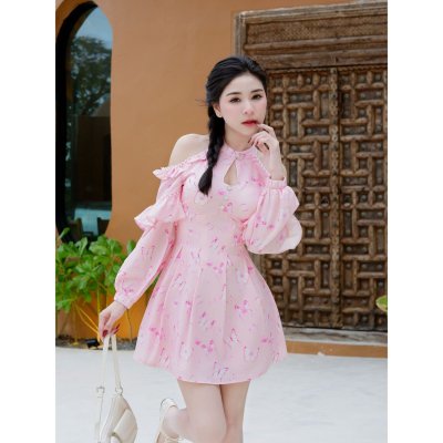 [LALAPIS ] มินิเดรส วิสเพอร์ส ออฟ เลิฟ แฟมีนีน LA353