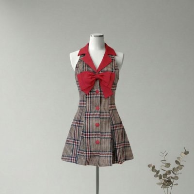 [LALAPIS]   มินิเดรส“เวลเว็ท โคโค้” สไตล์มินิมอล (LA323)