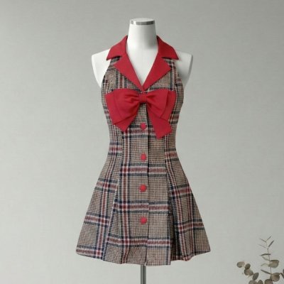 [LALAPIS]   มินิเดรส“เวลเว็ท โคโค้” สไตล์มินิมอล (LA323)