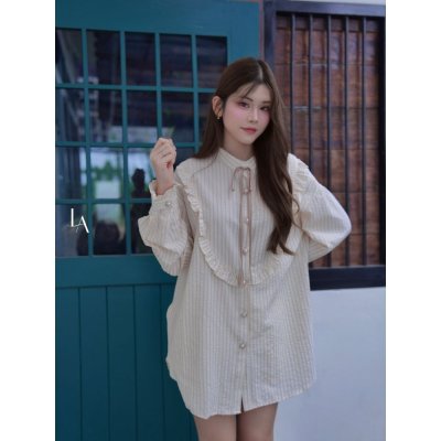 [LALAPIS ] เสื้อเชิ้ต ลูนา รัฟเฟิล วินเทจ (LA357)