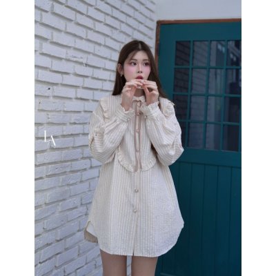 [LALAPIS ] เสื้อเชิ้ต ลูนา รัฟเฟิล วินเทจ (LA357)