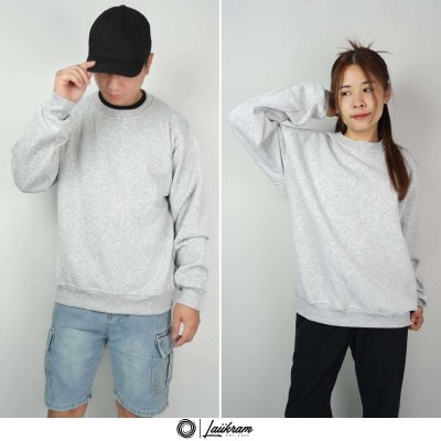(งานแท้ ผ้าสำลี)เสื้อกันหนาวSweater สเวสเตอร์คอกลม แบรนด์ LAIIKRAM ผ้าสำลีเกรดพรีเมียม