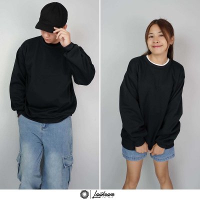(งานแท้ ผ้าสำลี)เสื้อกันหนาวSweater สเวสเตอร์คอกลม แบรนด์ LAIIKRAM ผ้าสำลีเกรดพรีเมียม