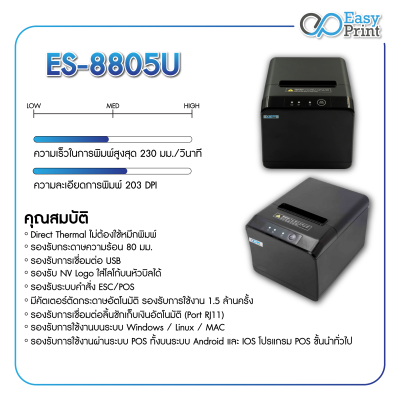 SET POS รุ่น W2 ระบบ WINDOWS สำหรับ Cafe&Restaurant by Easyprint